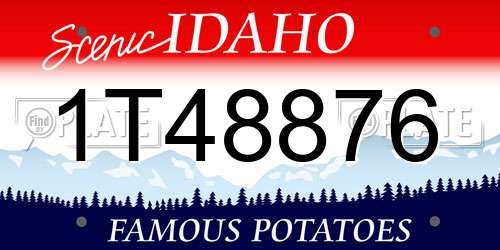 1T48876 Idaho License Plate
