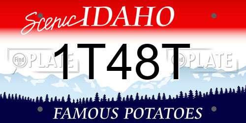 1T48T Idaho License Plate