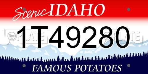 1T49280 Idaho License Plate