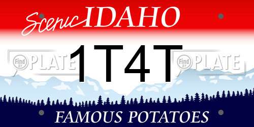 1T4T Idaho License Plate