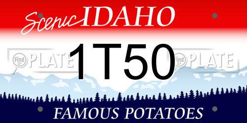 1T50 Idaho License Plate