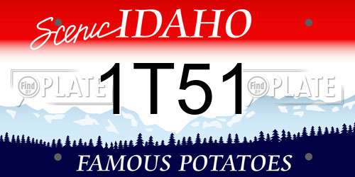 1T51 Idaho License Plate