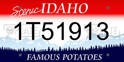 1T51913 Idaho License Plate