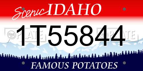 1T55844 Idaho License Plate