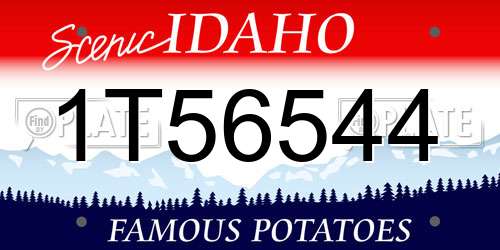 1T56544 Idaho License Plate