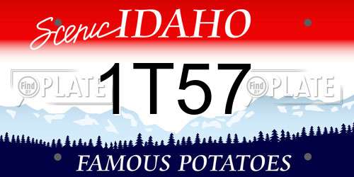 1T57 Idaho License Plate