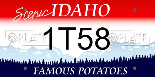 1T58 Idaho License Plate