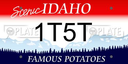 1T5T Idaho License Plate
