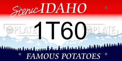 1T60 Idaho License Plate