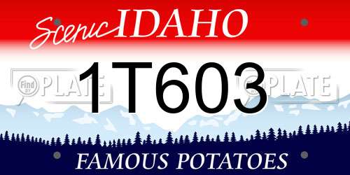 1T603 Idaho License Plate