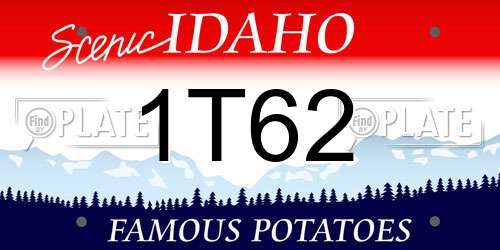 1T62 Idaho License Plate