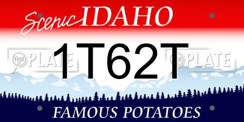 1T62T Idaho License Plate