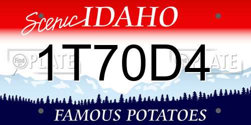 1T70D4 Idaho License Plate