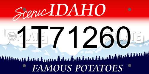 1T71260 Idaho License Plate