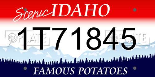 1T71845 Idaho License Plate