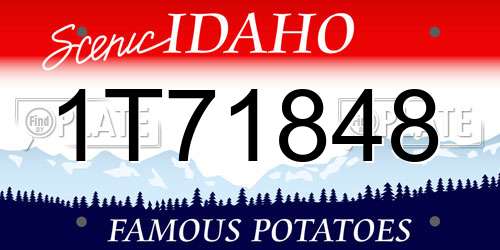 1T71848 Idaho License Plate