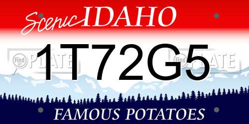1T72G5 Idaho License Plate
