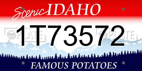 1T73572 Idaho License Plate