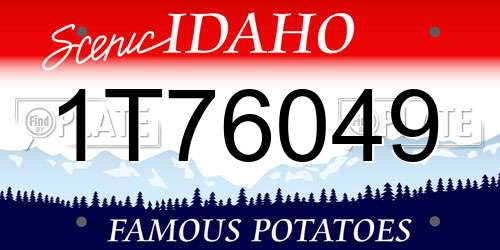 1T76049 Idaho License Plate