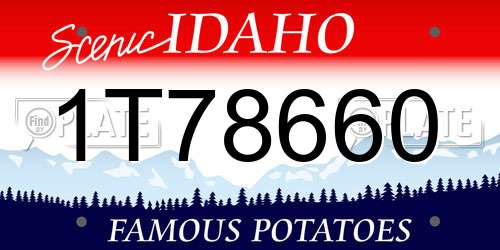1T78660 Idaho License Plate