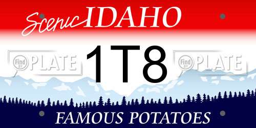 1T8 Idaho License Plate