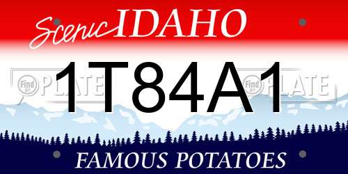 1T84A1 Idaho License Plate