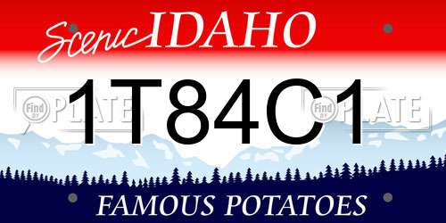 1T84C1 Idaho License Plate