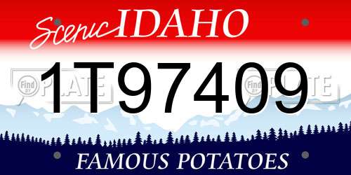 1T97409 Idaho License Plate