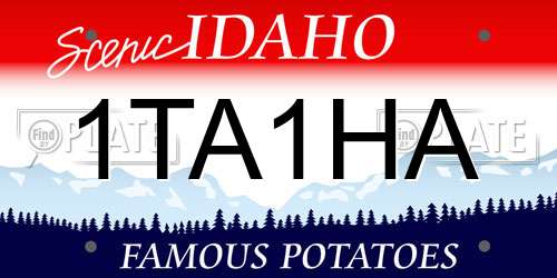 1TA1HA Idaho License Plate