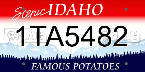 1TA5482 Idaho License Plate
