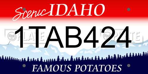 1TAB424 Idaho License Plate