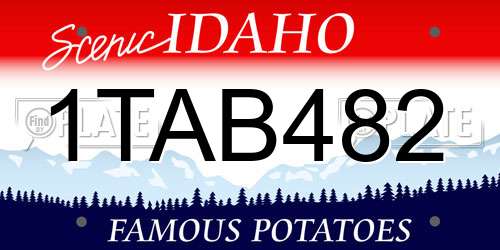 1TAB482 Idaho License Plate