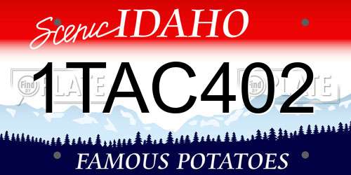 1TAC402 Idaho License Plate