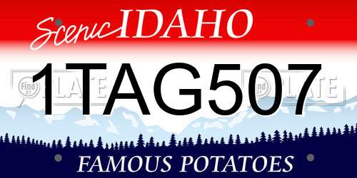 1TAG507 Idaho License Plate