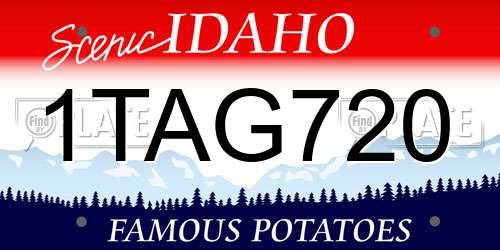 1TAG720 Idaho License Plate