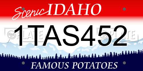 1TAS452 Idaho License Plate
