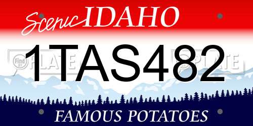 1TAS482 Idaho License Plate