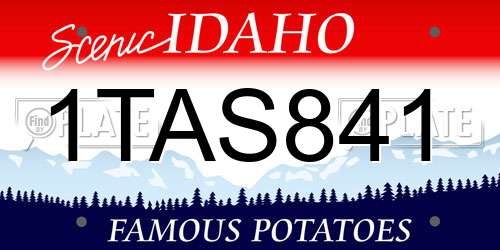 1TAS841 Idaho License Plate