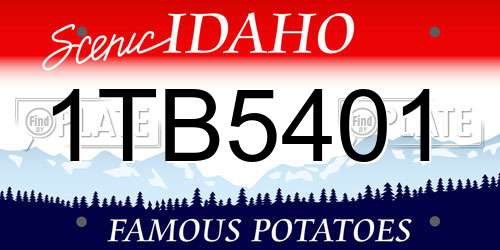 1TB5401 Idaho License Plate