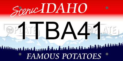 1TBA41 Idaho License Plate