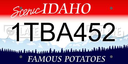 1TBA452 Idaho License Plate