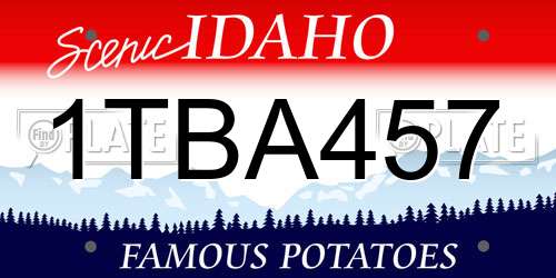1TBA457 Idaho License Plate
