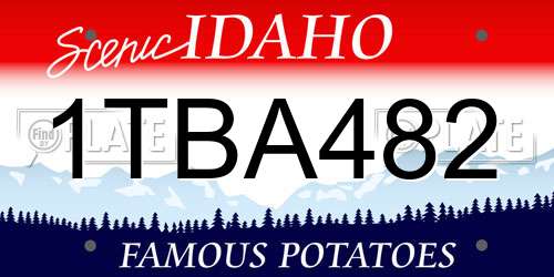 1TBA482 Idaho License Plate
