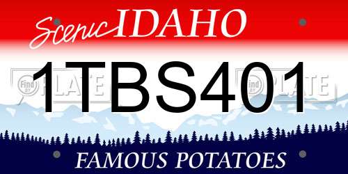 1TBS401 Idaho License Plate