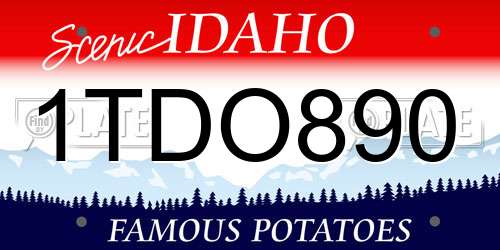 1TDO890 Idaho License Plate