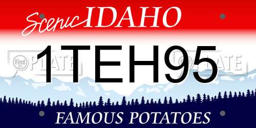 1TEH95 Idaho License Plate