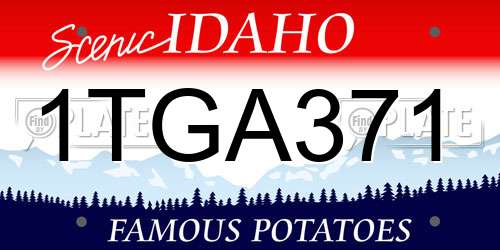 1TGA371 Idaho License Plate