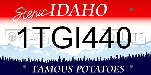 1TGI440 Idaho License Plate