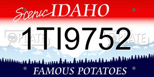 1TI9752 Idaho License Plate