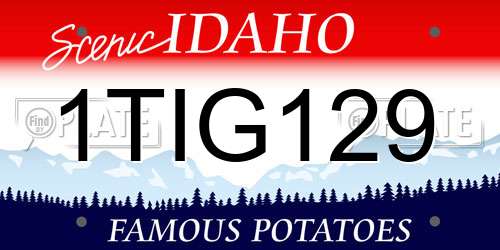 1TIG129 Idaho License Plate